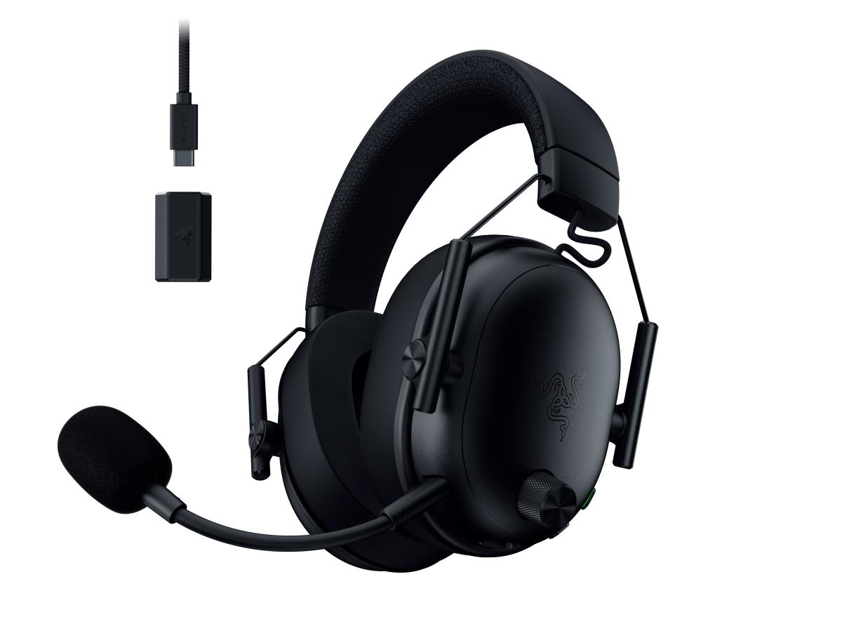 BlackShark V3 - Headset - full size - Bluetooth / 2.4 GHz radio frequency - wired, wireless - USB-A, USB-C - 3.5 mm jack - noise isolating - black thumbnail