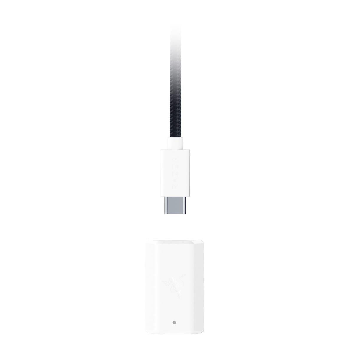 BlackShark V3 Pro - Headset - 7.1.4 channel - full size - Bluetooth / 2.4 GHz radio frequency - wireless, wired - active noise cancelling - 3.5 mm jack, USB-A - noise isolating - white thumbnail