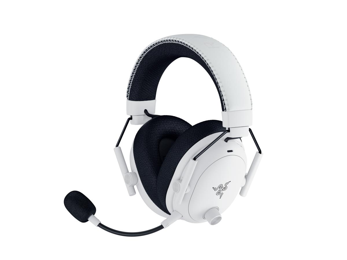 BlackShark V3 Pro - Headset - 7.1.4 channel - full size - Bluetooth / 2.4 GHz radio frequency - wireless, wired - active noise cancelling - 3.5 mm jack, USB-A - noise isolating - white thumbnail