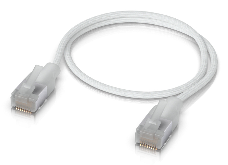 UniFi Etherlighting White CAT6A Patch Cable 0.3M - UACC-Cable-Patch-EL-C6A-0.3M-W thumbnail