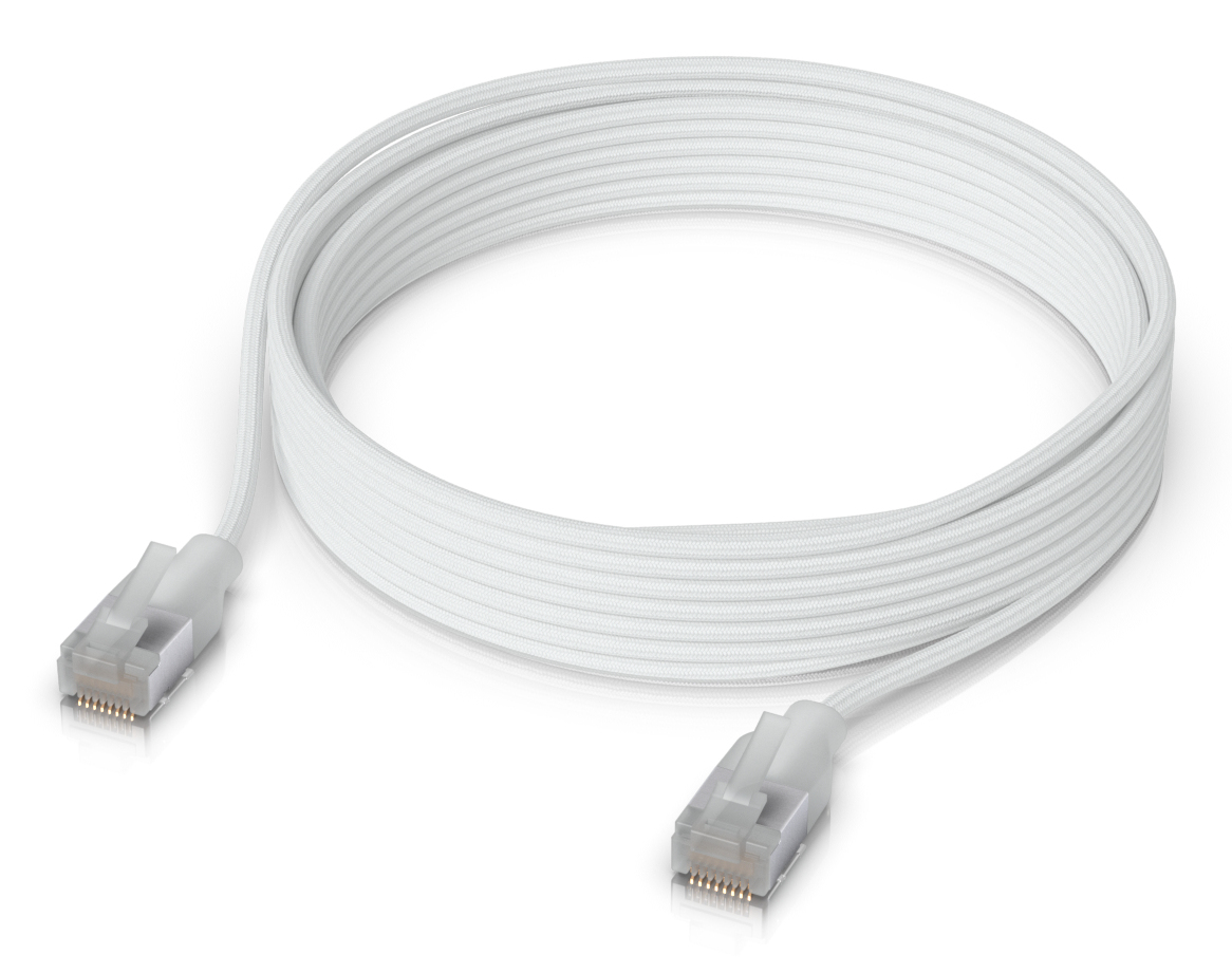UniFi Etherlighting White CAT6A Patch Cable 3M - UACC-Cable-Patch-EL-C6A-3M-W thumbnail
