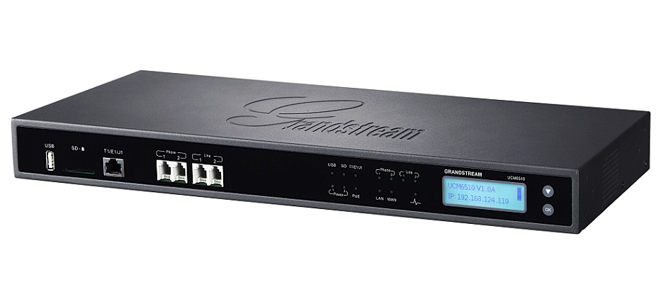 EU Product - Grandstream Networks UCM6510 Private Branch Exchange (PBX) system 2000 user(s) IP Centrex (hosted/vi thumbnail