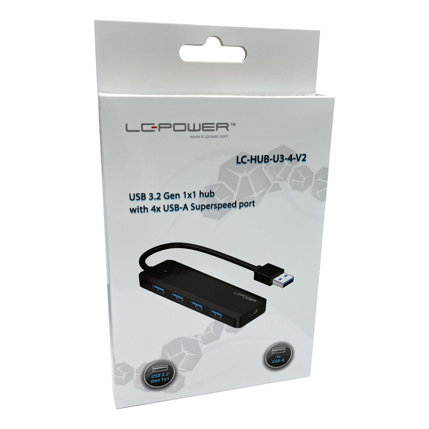 EU Product - USB-Hub 4x USB-A 3.2 + Ladefunktion thumbnail
