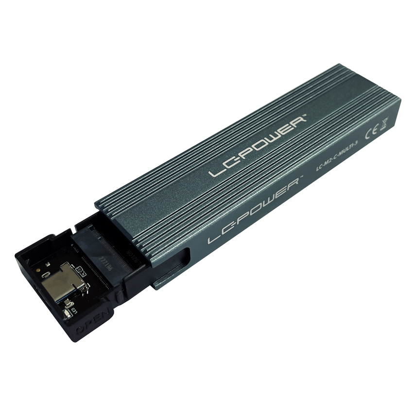 EU Product - M.2 LC-M2-C-MULTI-3 LC-Power USB3.2 M.2-SSD-Geh�use (NVMe & SATA) thumbnail