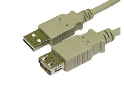 2m USB 2.0  A M-F Ext Beige thumbnail