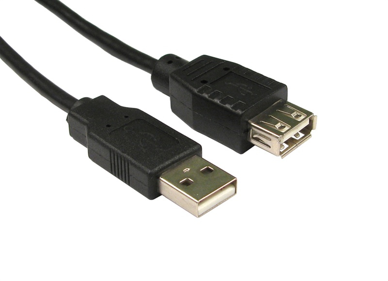 12CM USB 2.0 A M - A F BLACK thumbnail