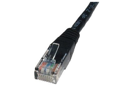 1m Cat5e Cbl - Black 24AWG thumbnail