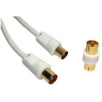 5m TV Cable+Female Coup -White thumbnail