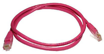 1m Cat5e Cbl - Pink 24AWG thumbnail