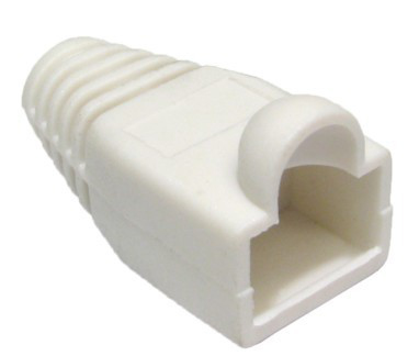 White RJ45 Snagless Boot thumbnail