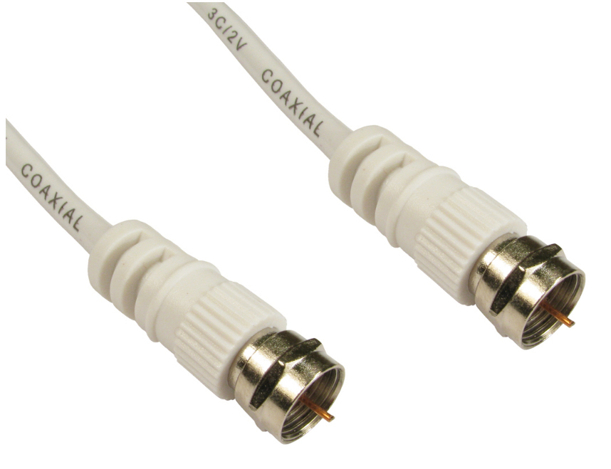 2m F Connector M-M - White thumbnail