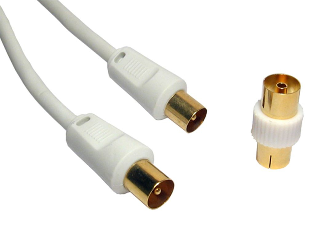 10m TV +Female Coupler - White thumbnail