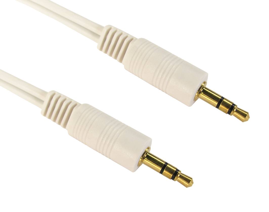 5m 3.5mm Stereo Cable - White thumbnail
