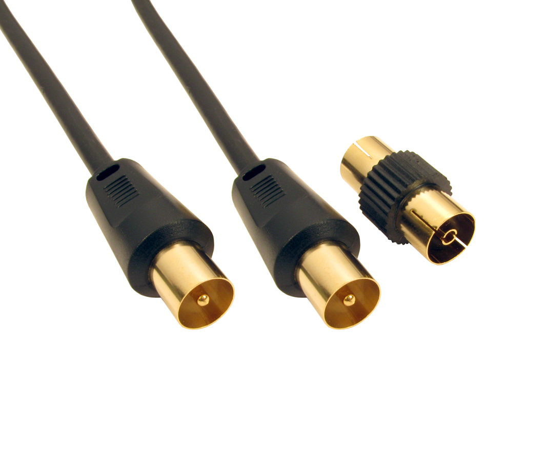 5m TV Cable+Female Coup -Black thumbnail
