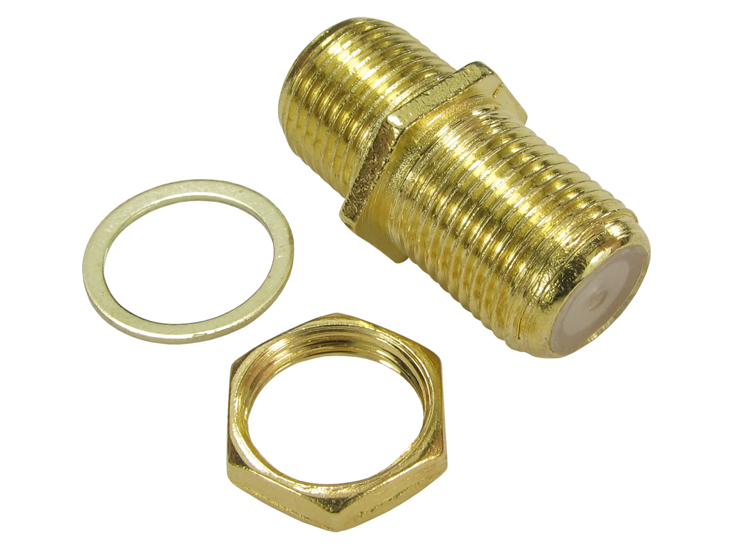 F-Connector Coupler Gold thumbnail
