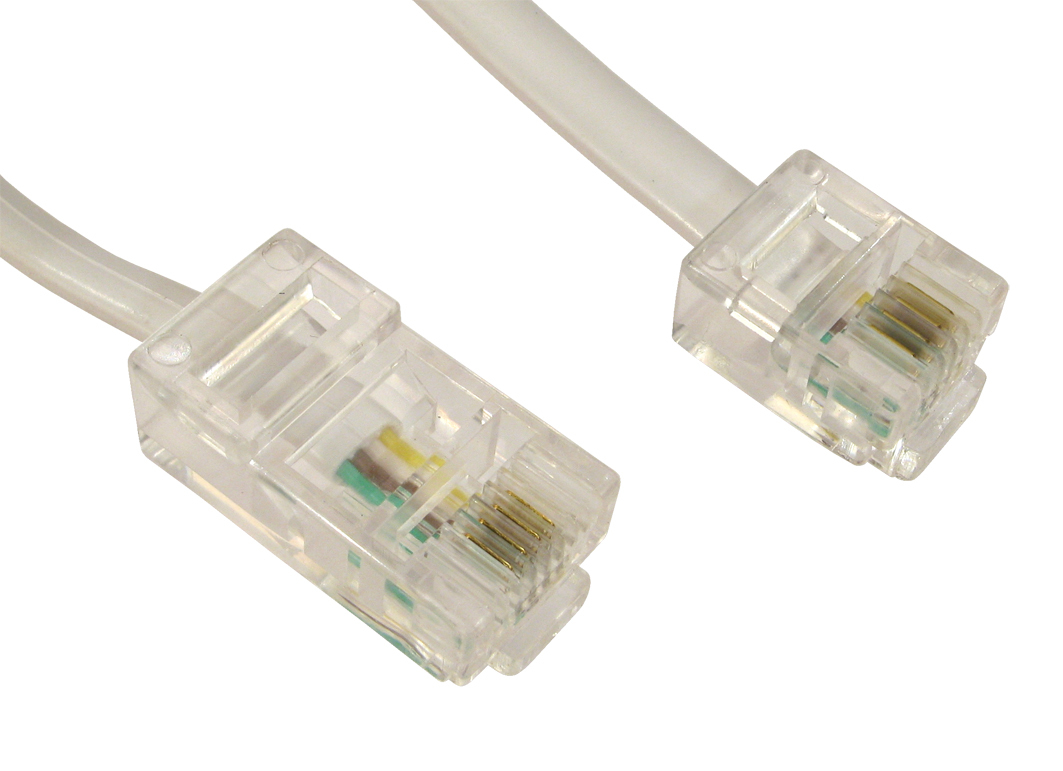 10m RJ11 to RJ45 Cable - White thumbnail