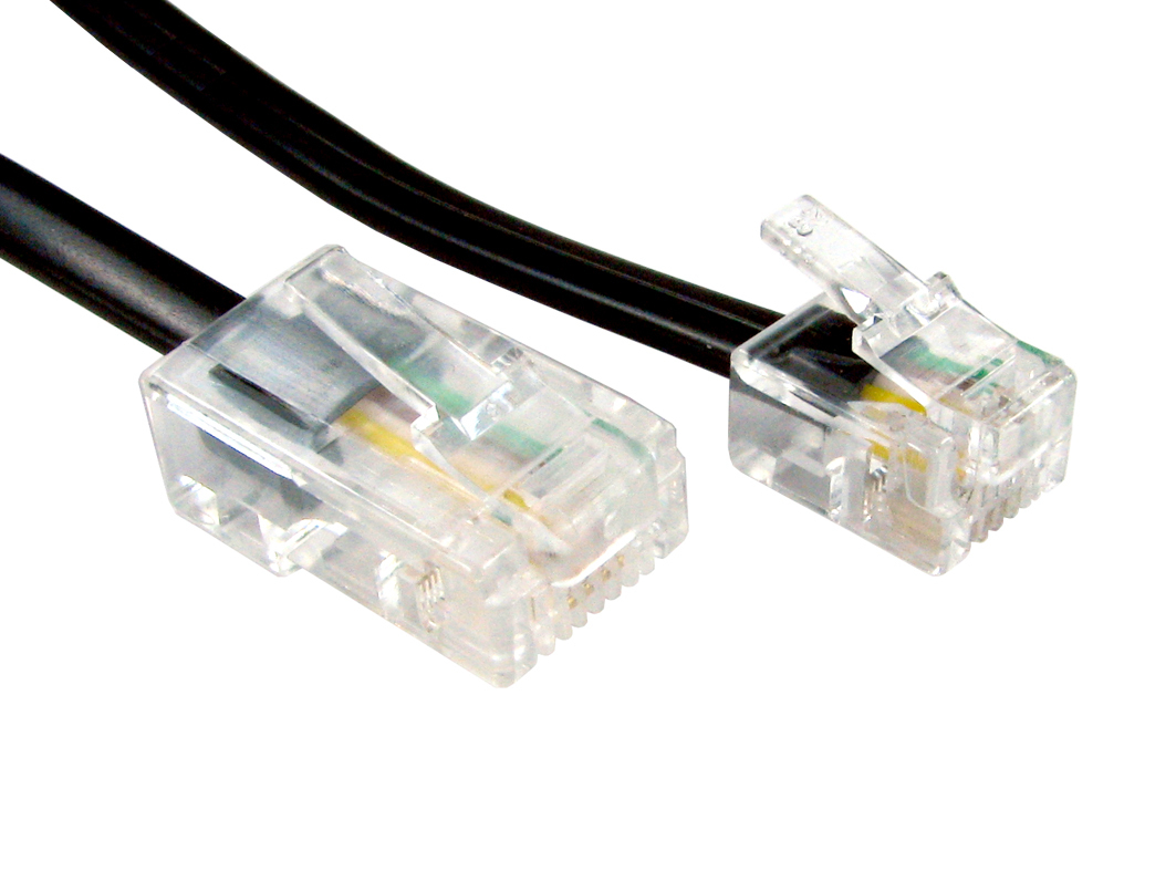 20m RJ11 to RJ45 Cable - Black thumbnail