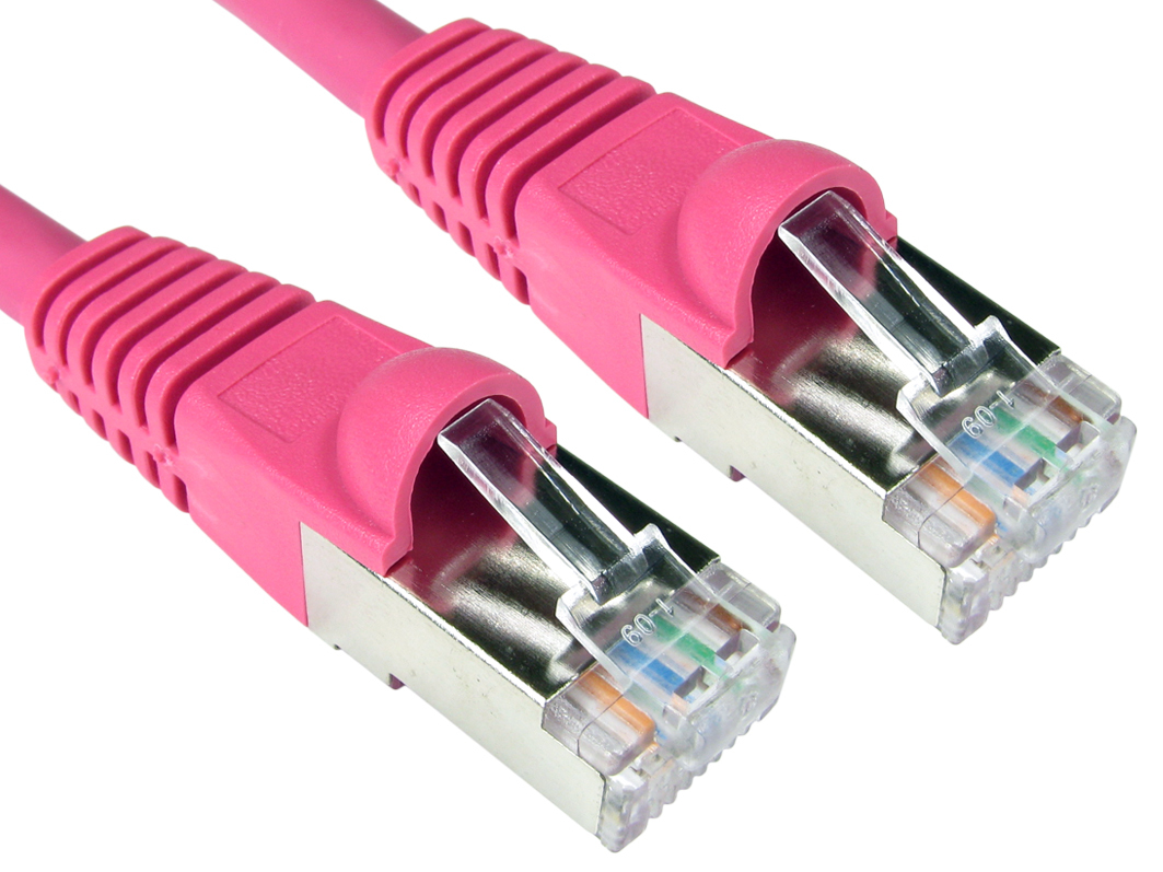 0.25m Cat6A Patch Cable - Pink thumbnail