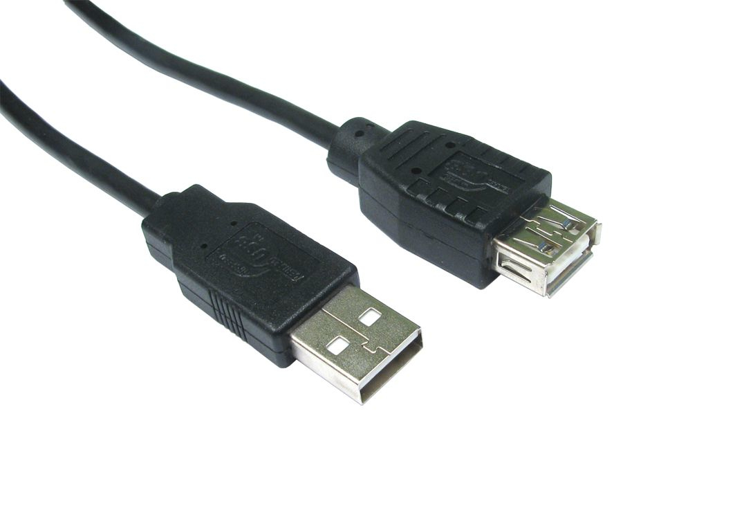 0.5MTR USB 2.0 A M - A F BLACK thumbnail