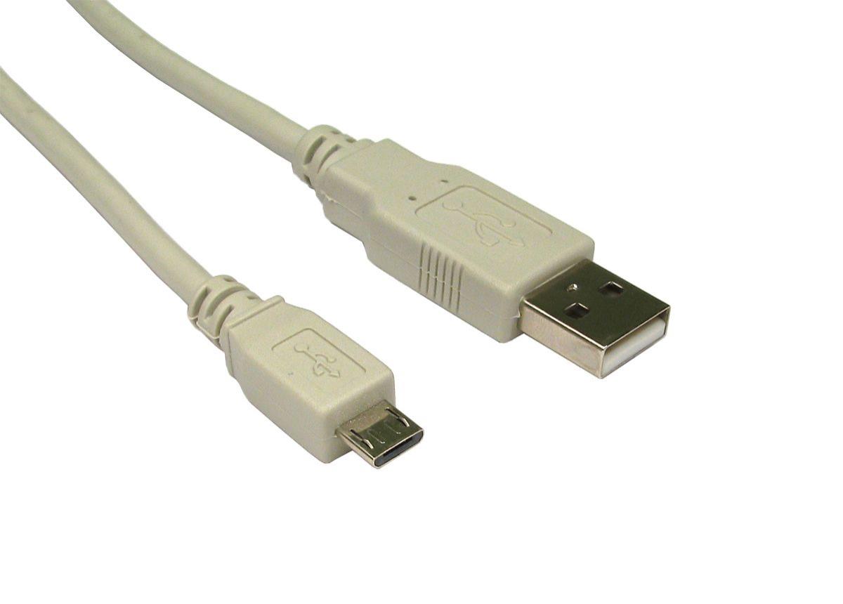 1.8m USB2.0 A - Micro B Beige thumbnail