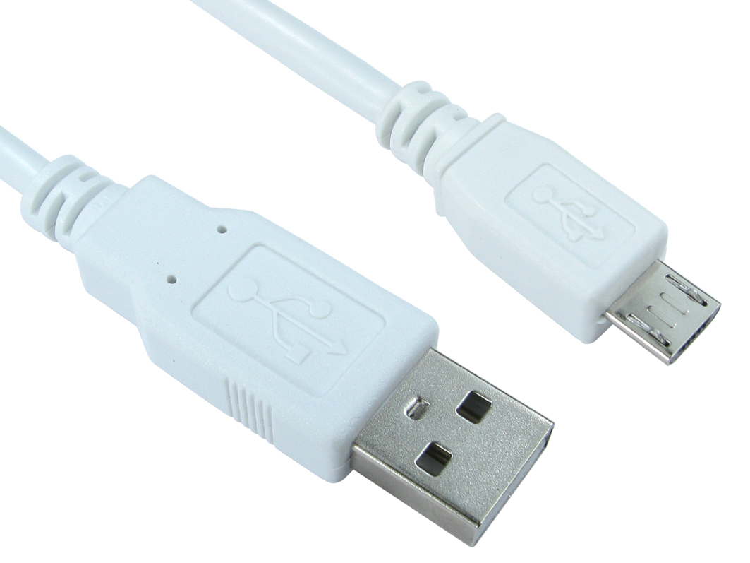5m USB2.0 A M - Micro B -White thumbnail