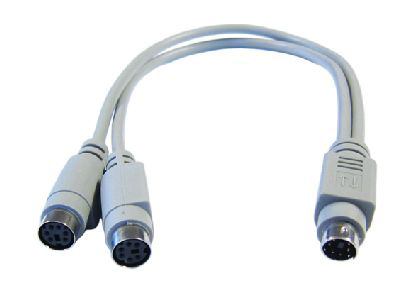 0.3MTR PS/2 M - 2 X PS/2 F S CABLE thumbnail