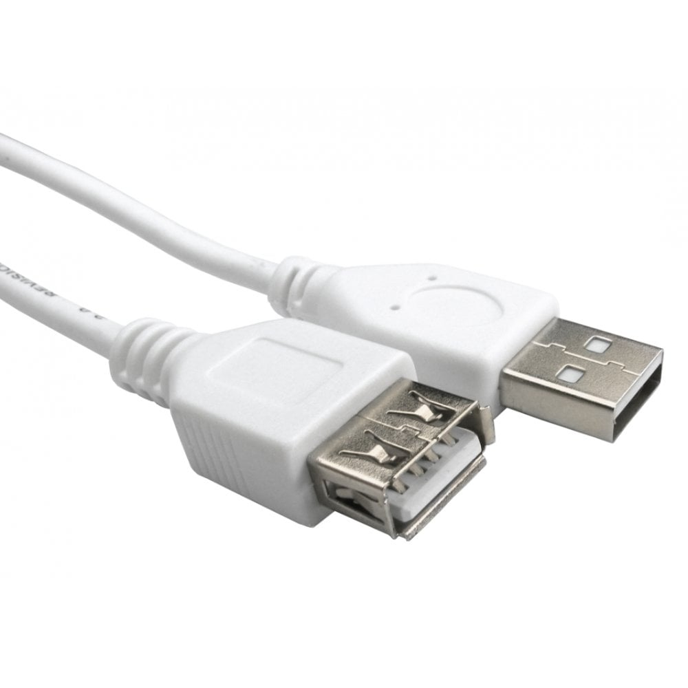 1.8mtr USB 2.0 A M-F White thumbnail