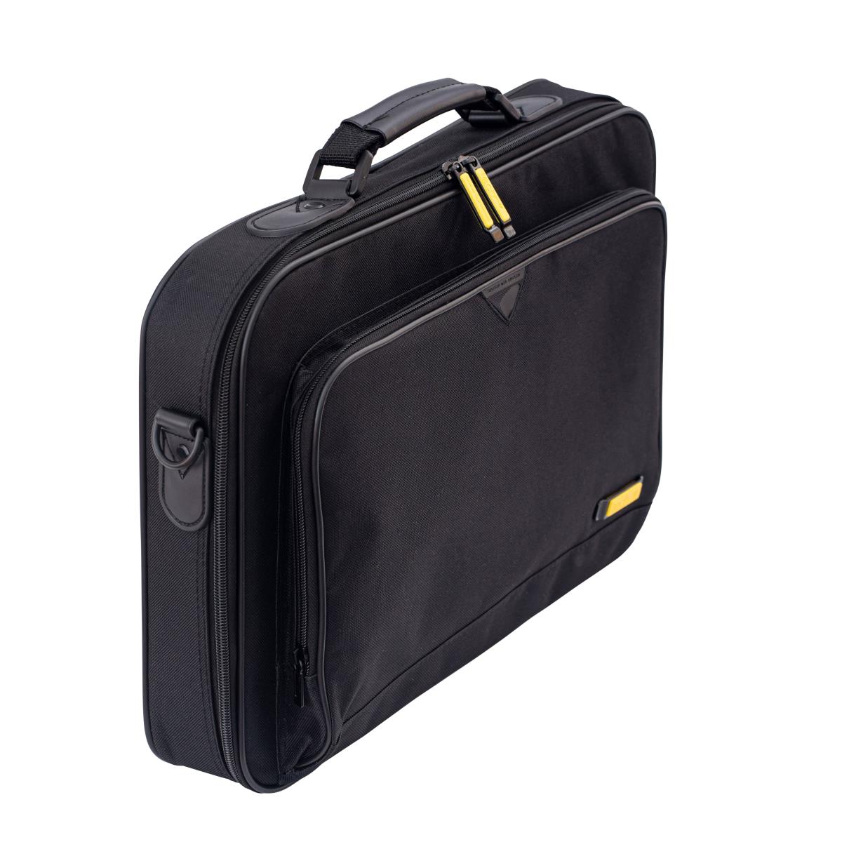 14-15.6 Black Laptop Case; includes foam protection and removable / adjustable shoulder strap. Adaptable branding is available on this sku. . thumbnail
