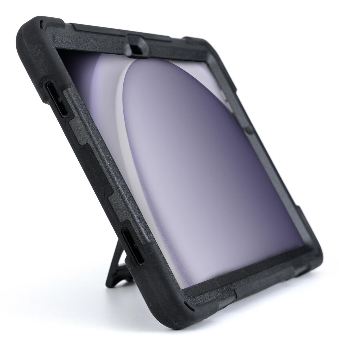 rugged case for a Samsung Tab A9+ 11; includes built in screen protector and integrated stand. thumbnail