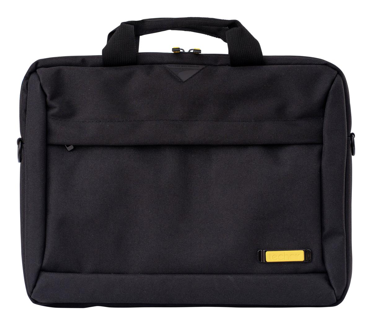 14.1 Shoulder Bag Laptop Case Black; includes closed cell foam protection and removable / adjustable shoulder strap. Adaptable branding is available on this sku. . thumbnail