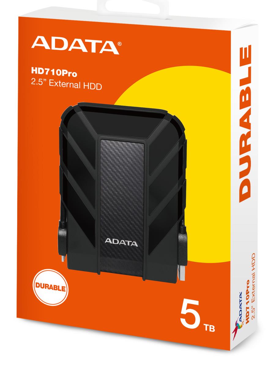 HD710 Pro Durable 5TB USB 3.1 Portable External Hard Drive, IP68 Waterproof, Shockproof, Dustproof, Black thumbnail