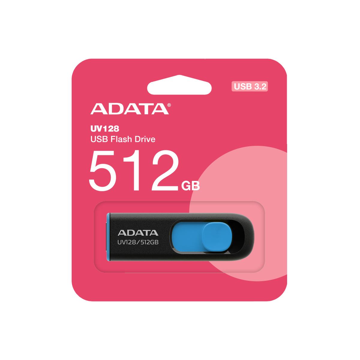 UV128 512GB USB 3.2 Gen 1 Flash Drive, Black and Blue thumbnail