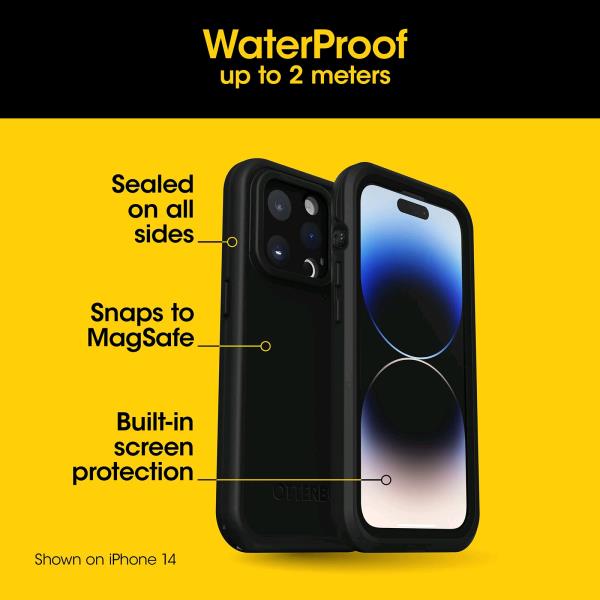 FRE - Protective waterproof case for mobile phone - MagSafe compatibility - black - for Apple iPhone 15 thumbnail
