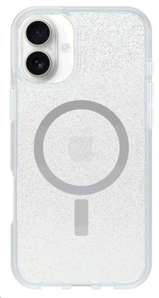 React Series - Back cover for mobile phone - MagSafe compatibility - stardust (clear glitter) - for Apple iPhone 16 Plus thumbnail
