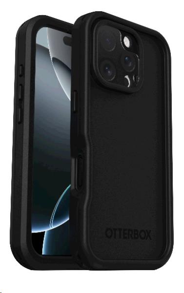 FRE - Protective waterproof case for mobile phone - MagSafe compatibility - polycarbonate layer, thermoplastic elastomer (TPE) - black - for Apple iPhone 16 Pro thumbnail