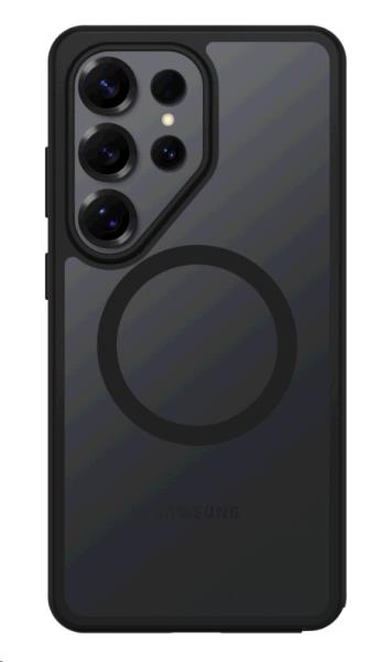 React Series - Protective cover for mobile phone - black crystal (clear/black) - for Samsung Galaxy S26 Ultra thumbnail