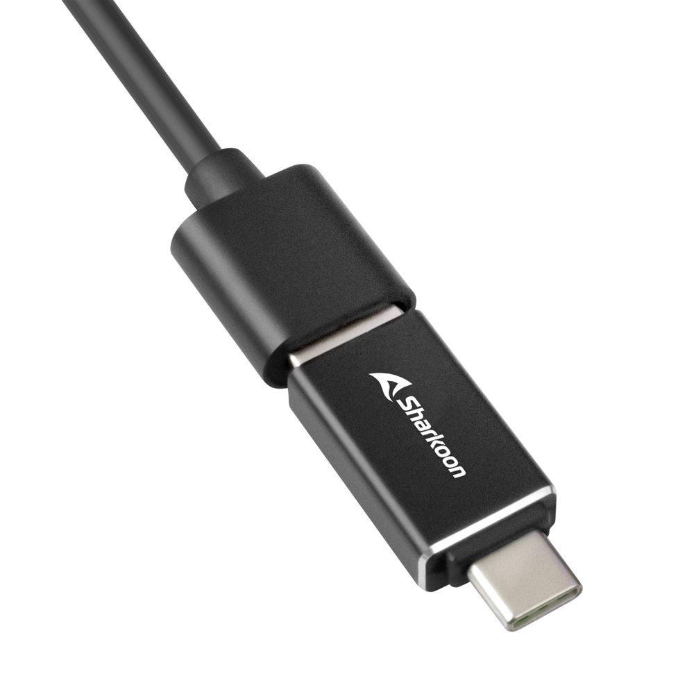 EU Product - USB-Hub 4xUSB3.2 45cm Kabel Aluminium schwarz thumbnail