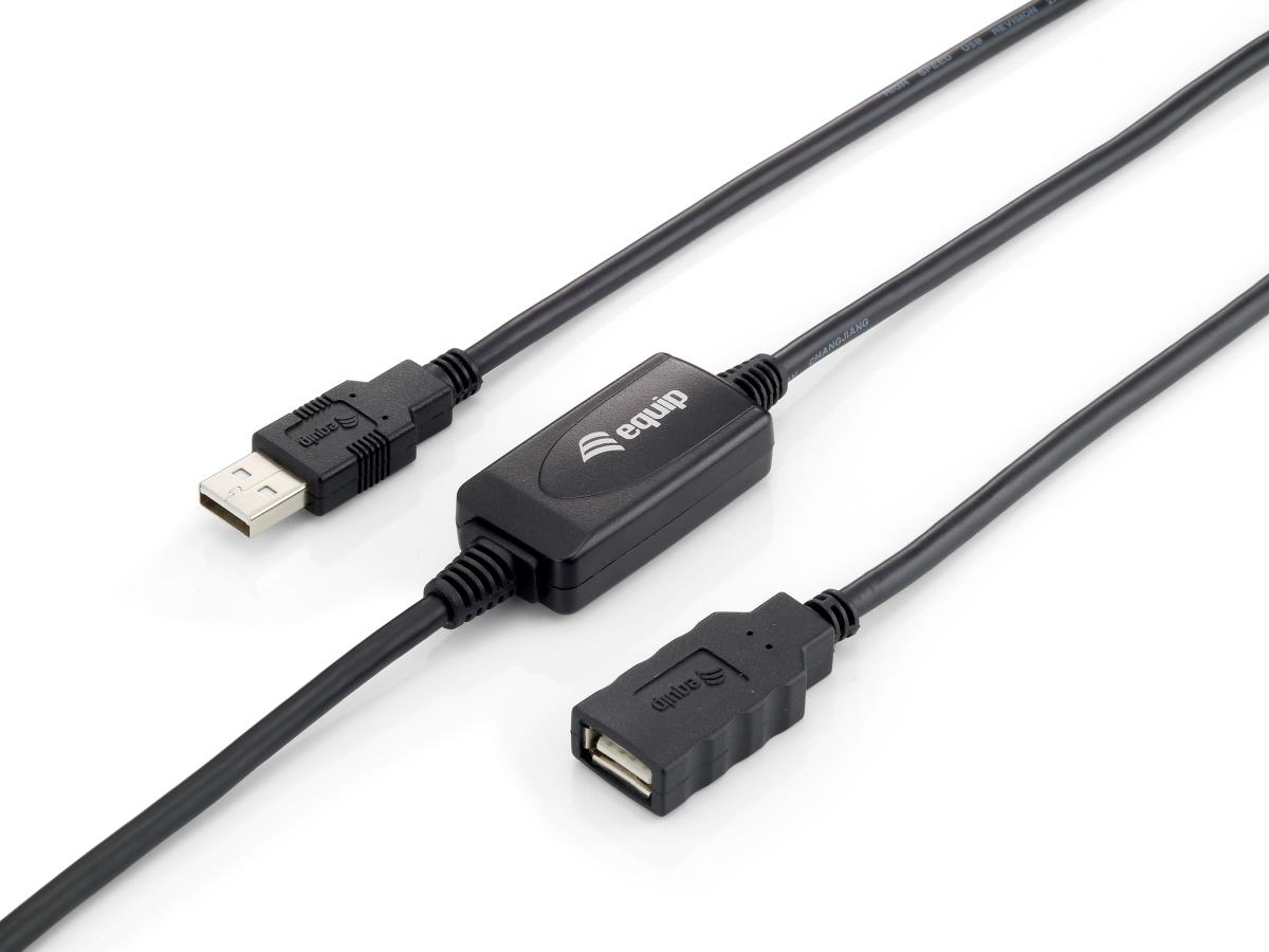 EU Product - Kabel USB-A2.0->A Akt. Erweiter.  St/Bu 10.00m schwarz thumbnail