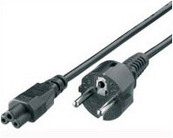 EU Product - Stromkabel CEE 7/7    ->C5  St/Bu   schwarz  1.80m PVC Polybeutel thumbnail