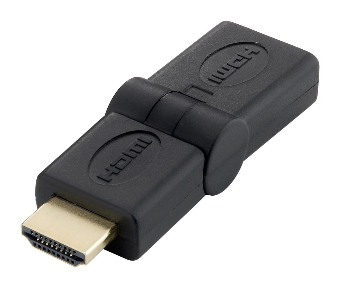 EU Product - HDMI Knickadapter  1920x1080/60Hz St/Bu  180�  schwarz Polybeutel thumbnail