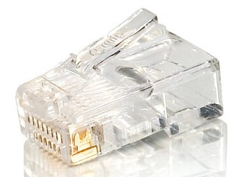 EU Product - Stecker Cat5e  ungeschirmt RJ45 Premium 100Stk transp. thumbnail