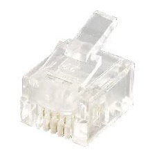 EU Product - Telefon-Stecker RJ11/6P4C ungeschirmt   100Stk transp. thumbnail