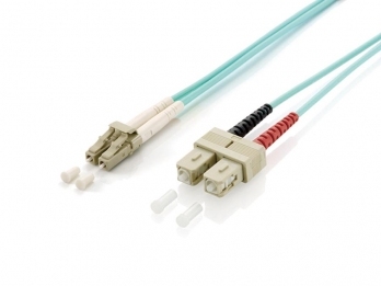 EU Product - Patchkabel LC->SC  0.50m Multimode  Duplex OM3  t�rkis Polybeutel thumbnail