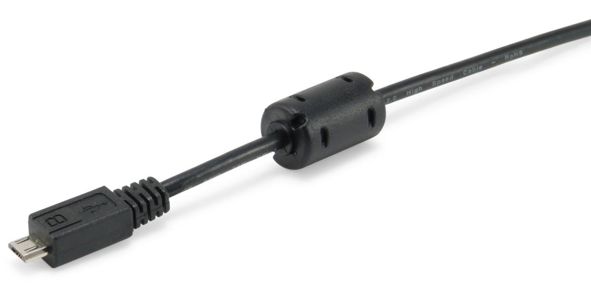 EU Product - Kabel USB-A2.0->Micro-B Ferrit    St/St  1.80m schwarz Polybeutel thumbnail