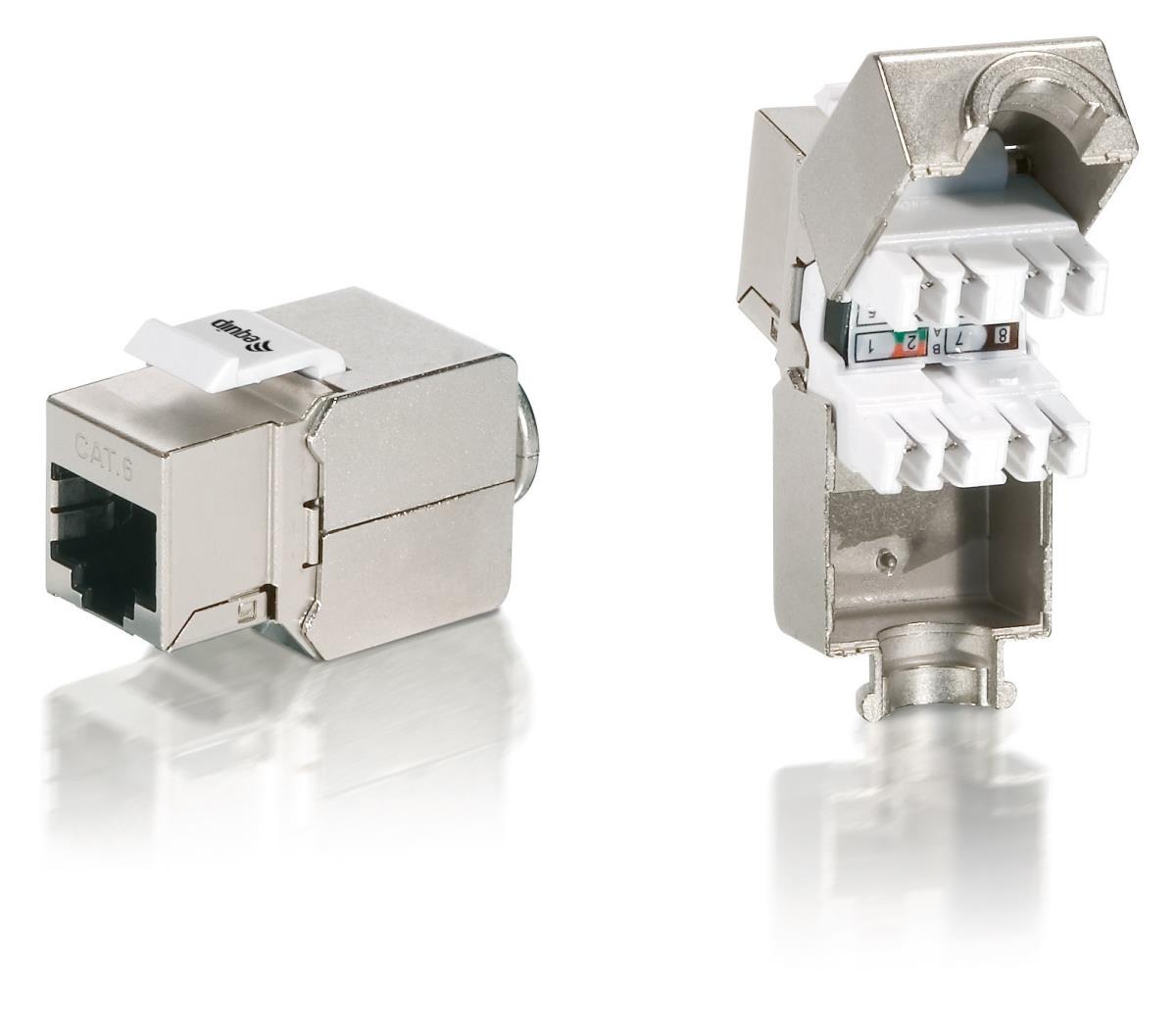 EU Product - Keystone Jack geschirmt Cat6  LSA             8Stk sil Polybeutel thumbnail