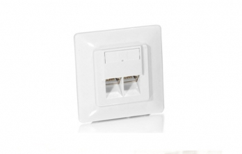 EU Product - Cat5e Unterputzdose+Frontplatte 2xRJ45 45�5Stk RAL9010 thumbnail