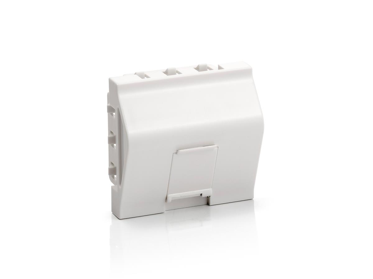 EU Product - Frontplatte 1xKeystone French abgew.   45x45mm RAL9010 Polybeutel thumbnail