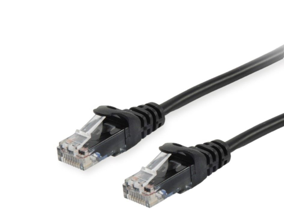 EU Product - Patchkabel Cat6       U/UTP 2xRJ45  1.00m schwarz  PVC Polybeutel thumbnail