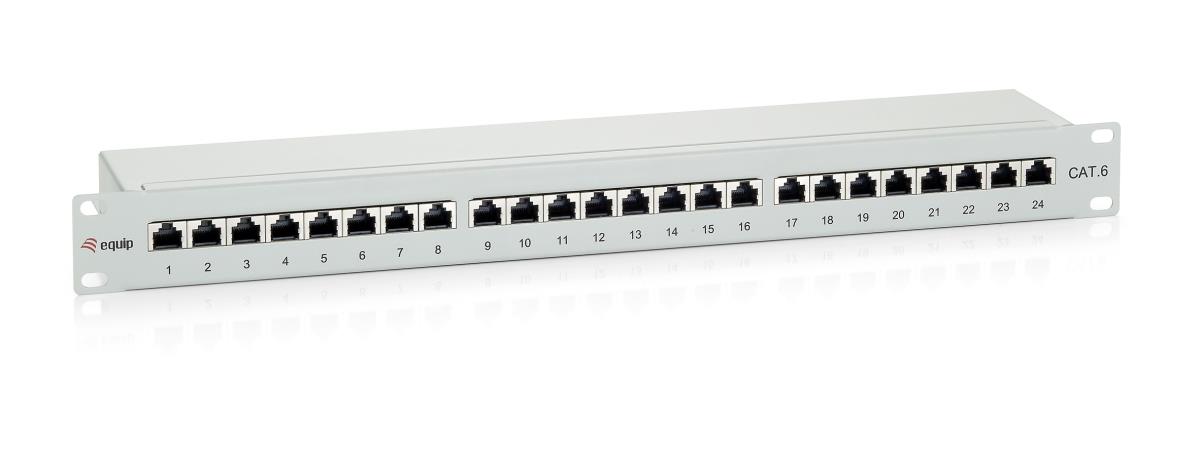 EU Product - Patchpanel CAT6 24 Port lightgrey 19