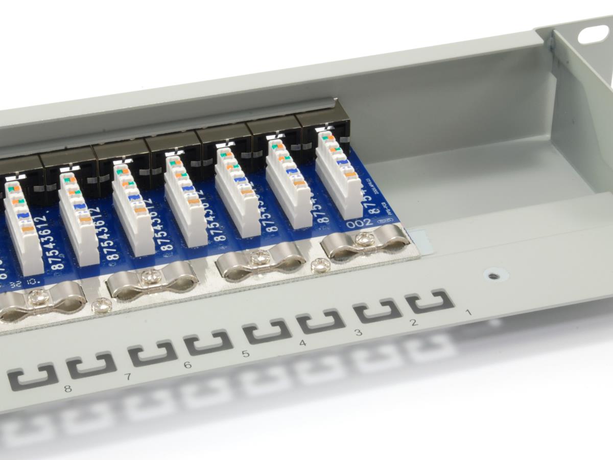 EU Product - Patchpanel CAT6 24 Port lightgrey 19